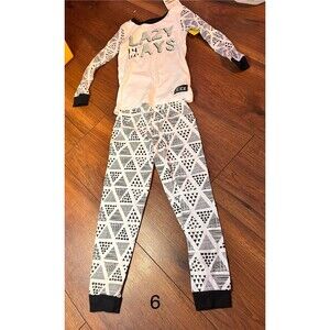 lamaze neutral 4t toddler long sleeve black & white organic cotton pj pajamas